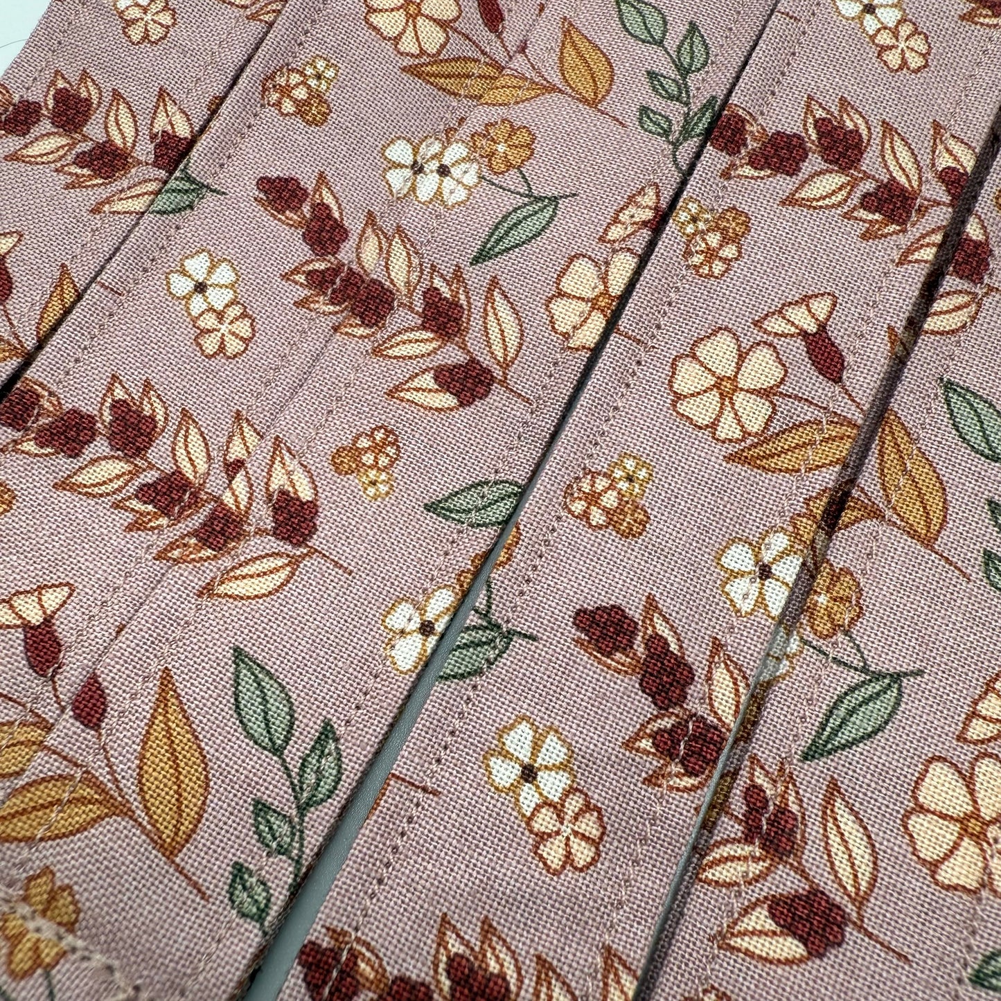 Mauve Fall Floral Wristlet/Lanyard