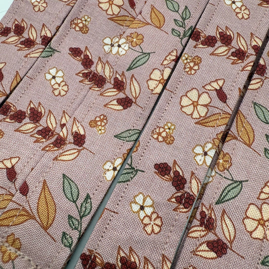 Mauve Fall Floral Wristlet/Lanyard