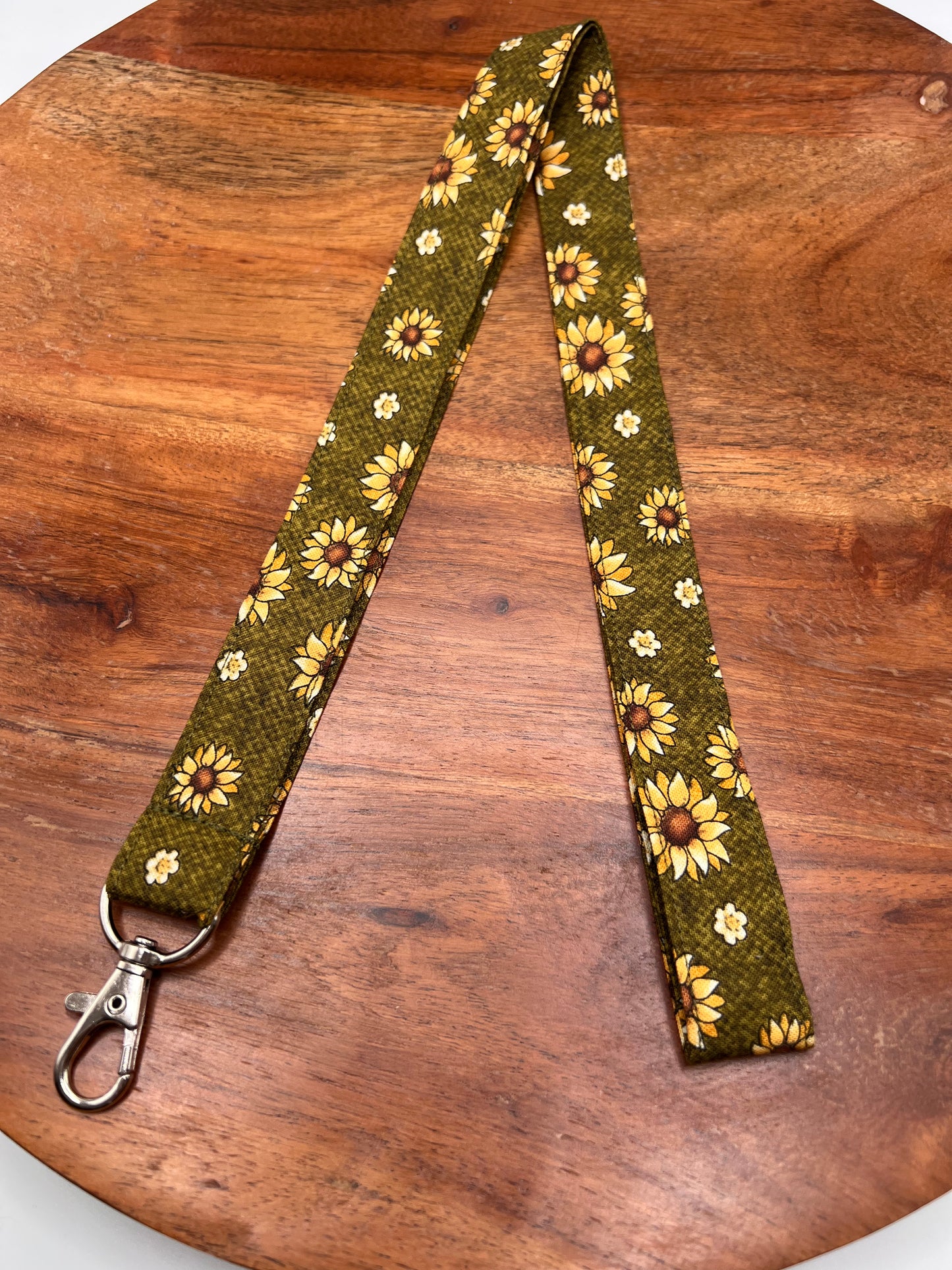 Olive Sunflower Lanyard