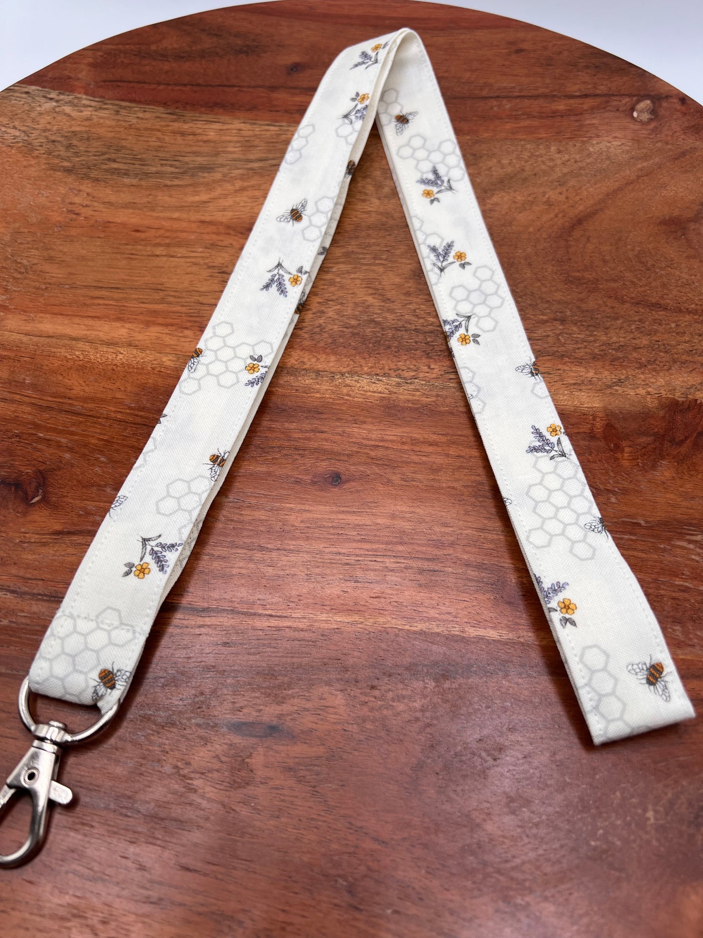 Bees and Lavender Lanyard