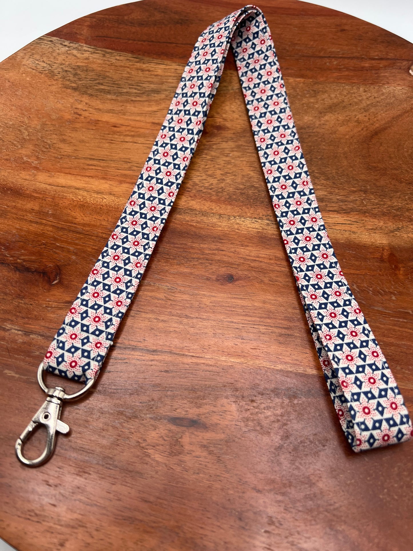 Patriotic Quilt Star Lanyards