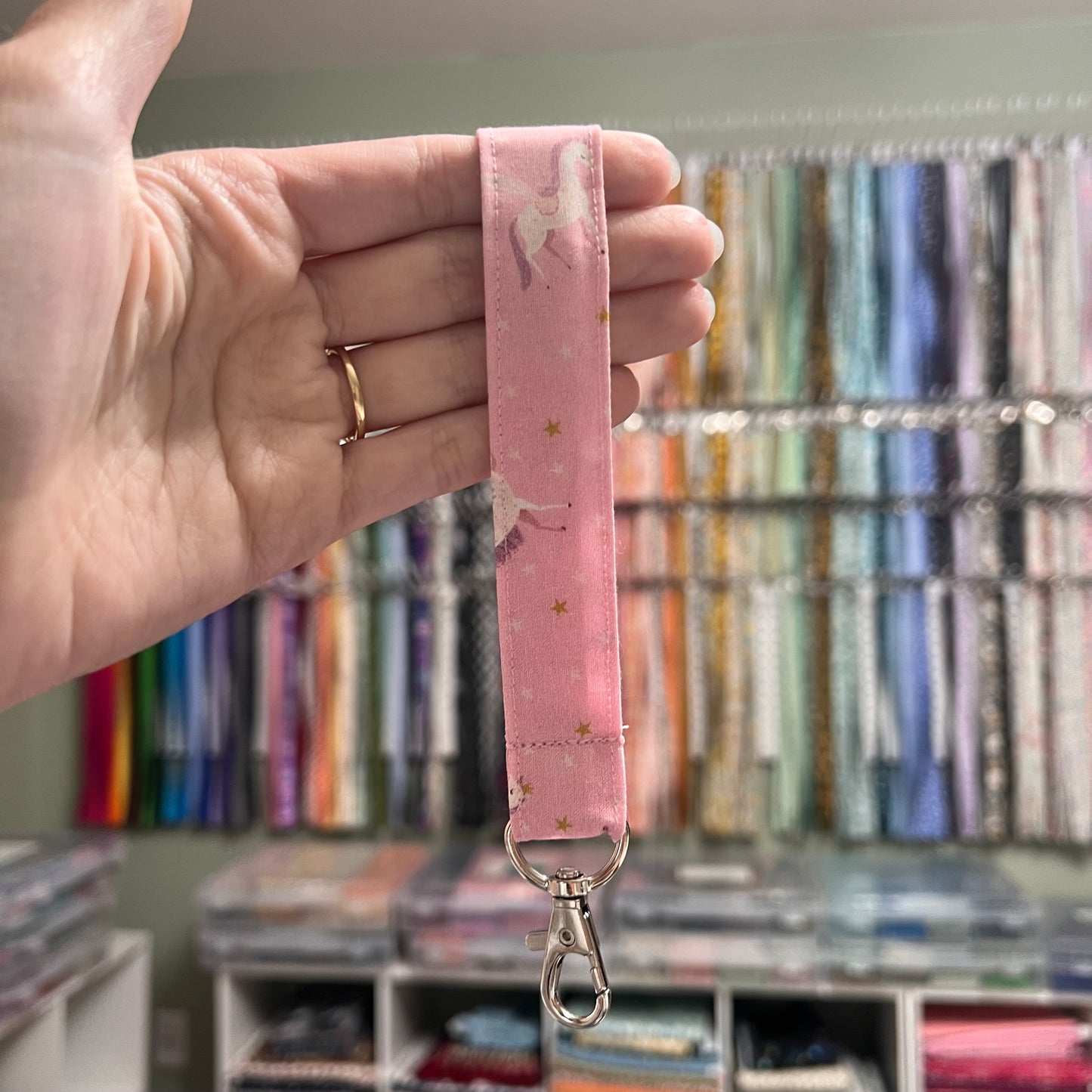 Pink Unicorn Wristlet