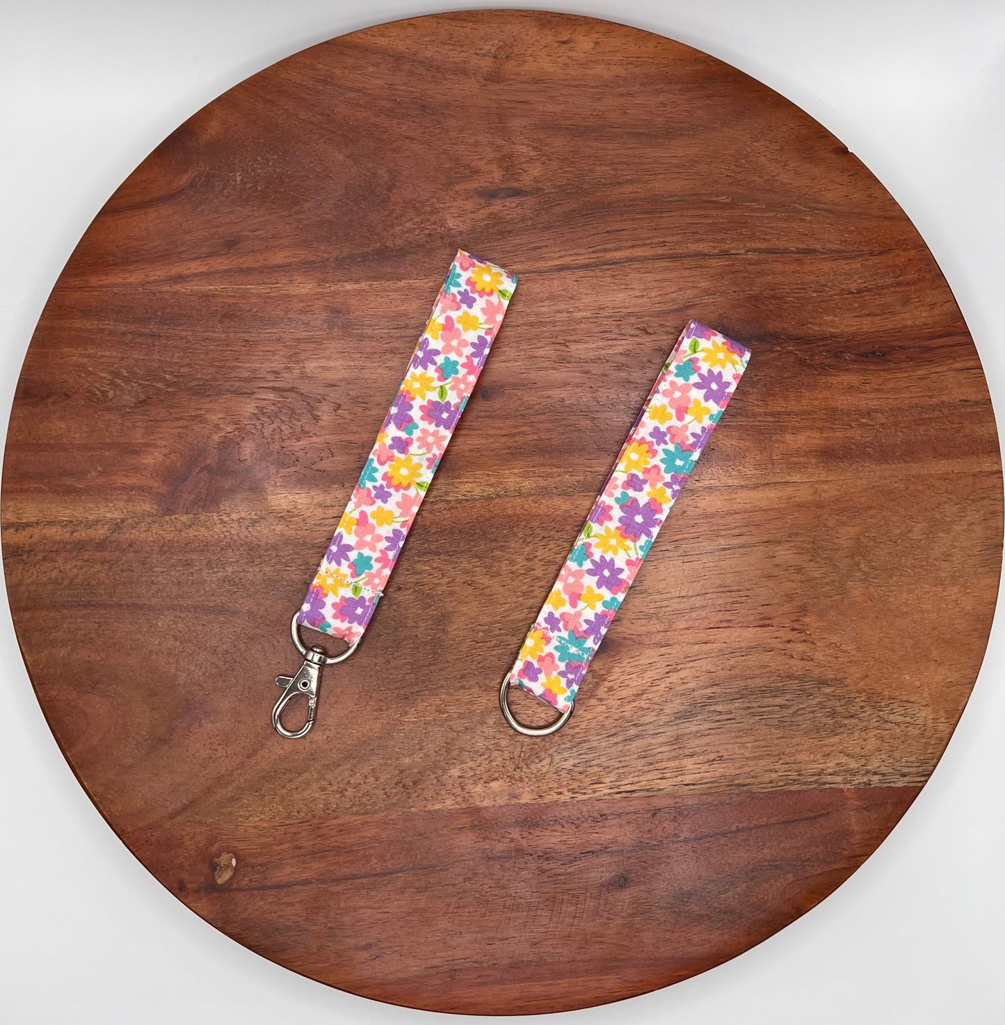 Rainbow Floral Lanyard