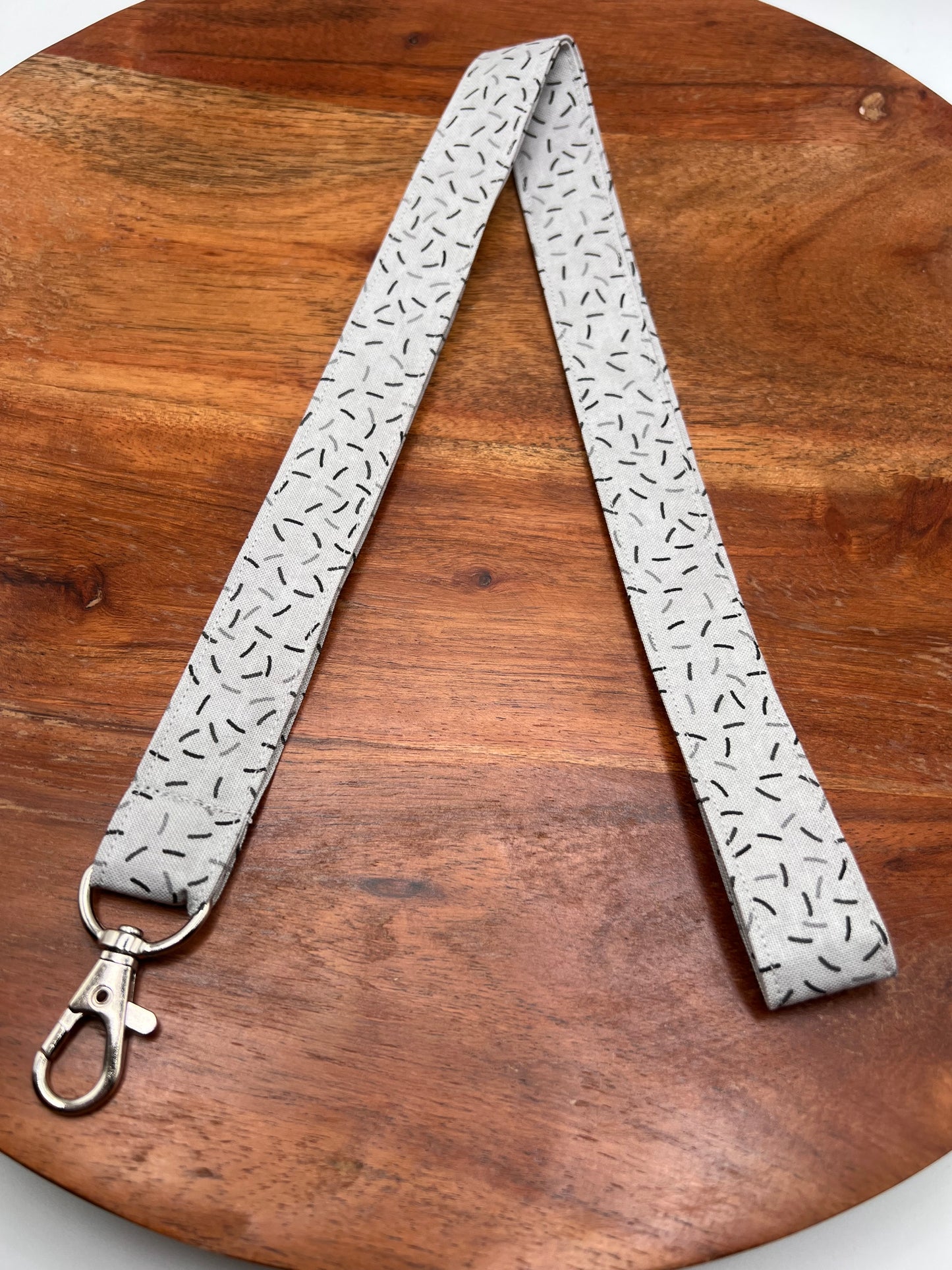 Gray Sprinkles Lanyards