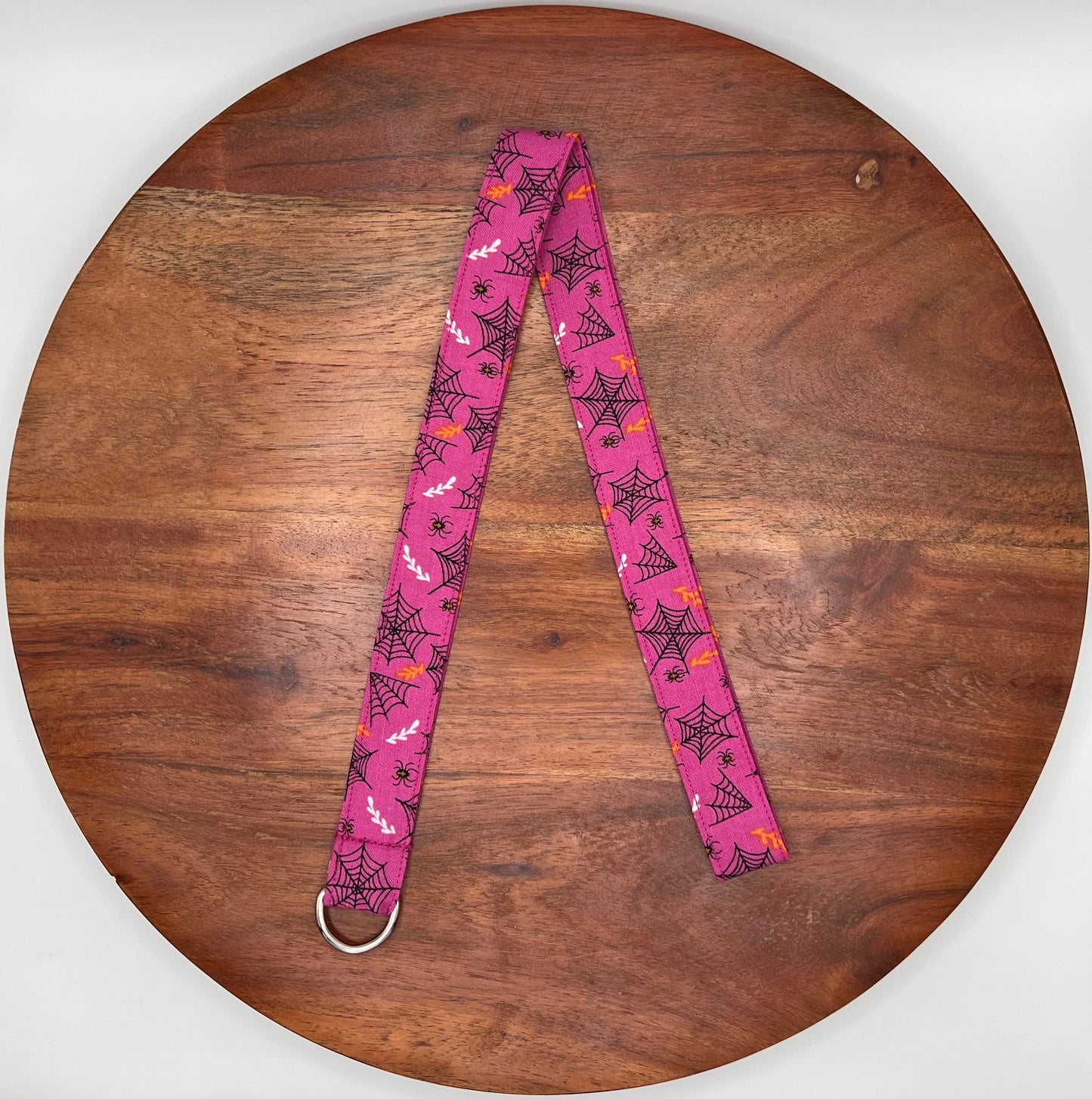 Magenta Spiderweb Lanyard