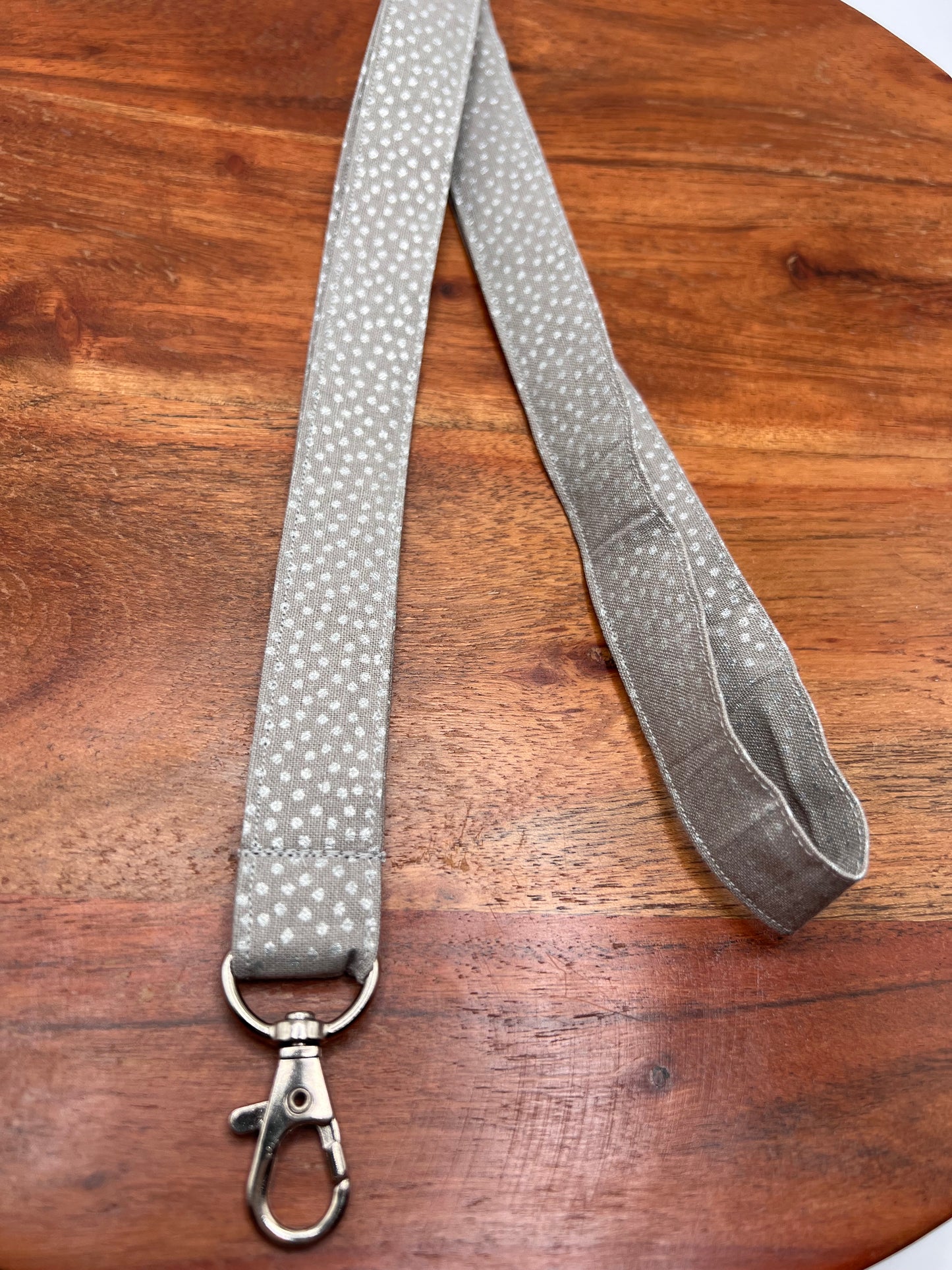 Gray and Silver Dot Lanyards
