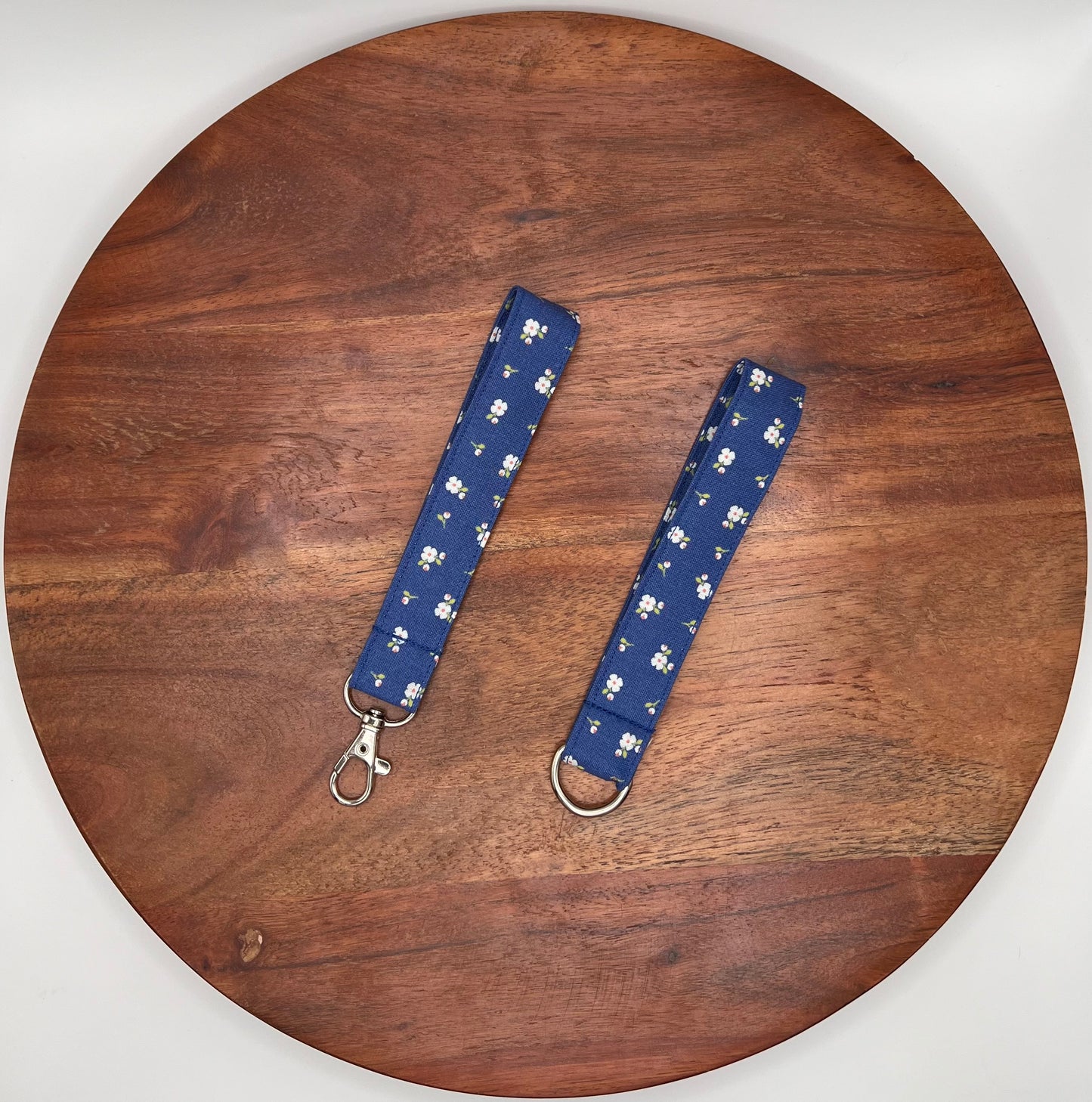 Royal Blue Floral Lanyard