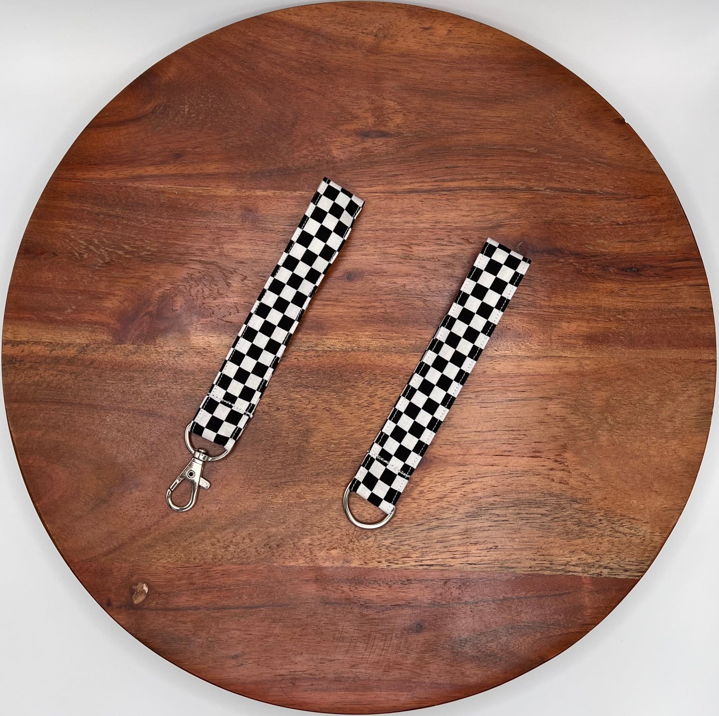 Black and White Checker Lanyards