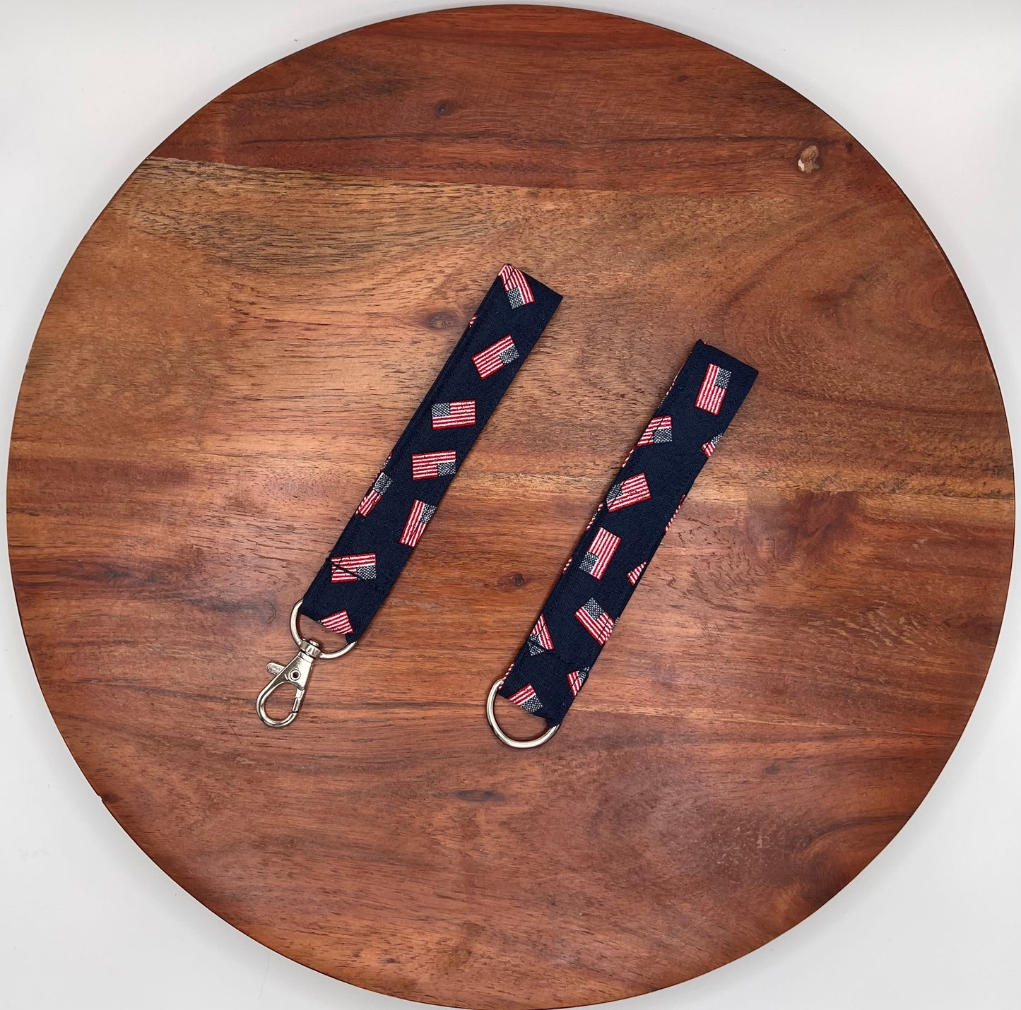 Blue American Flags Lanyards