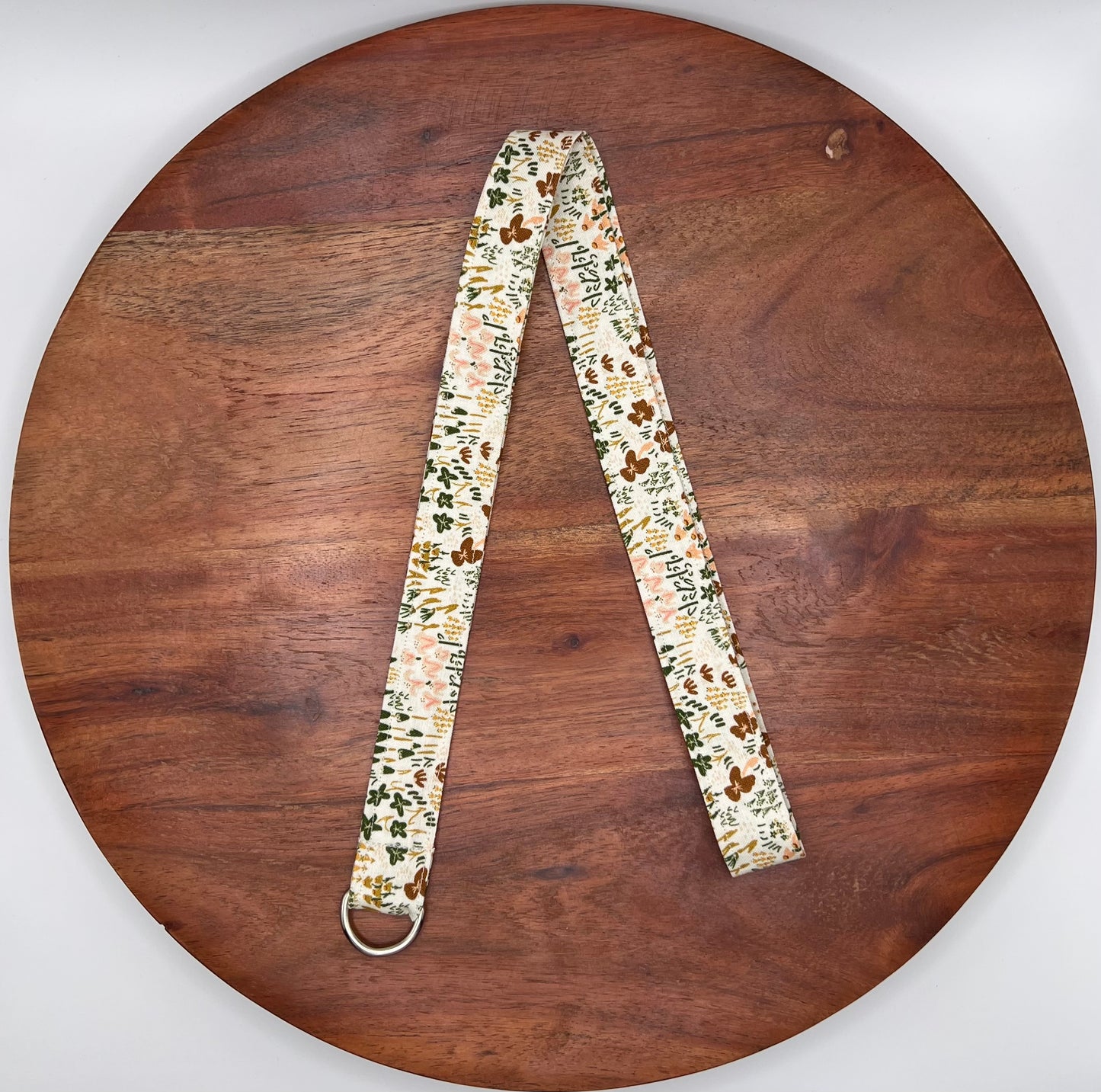 Brown and Green Fall Floral Lanyard