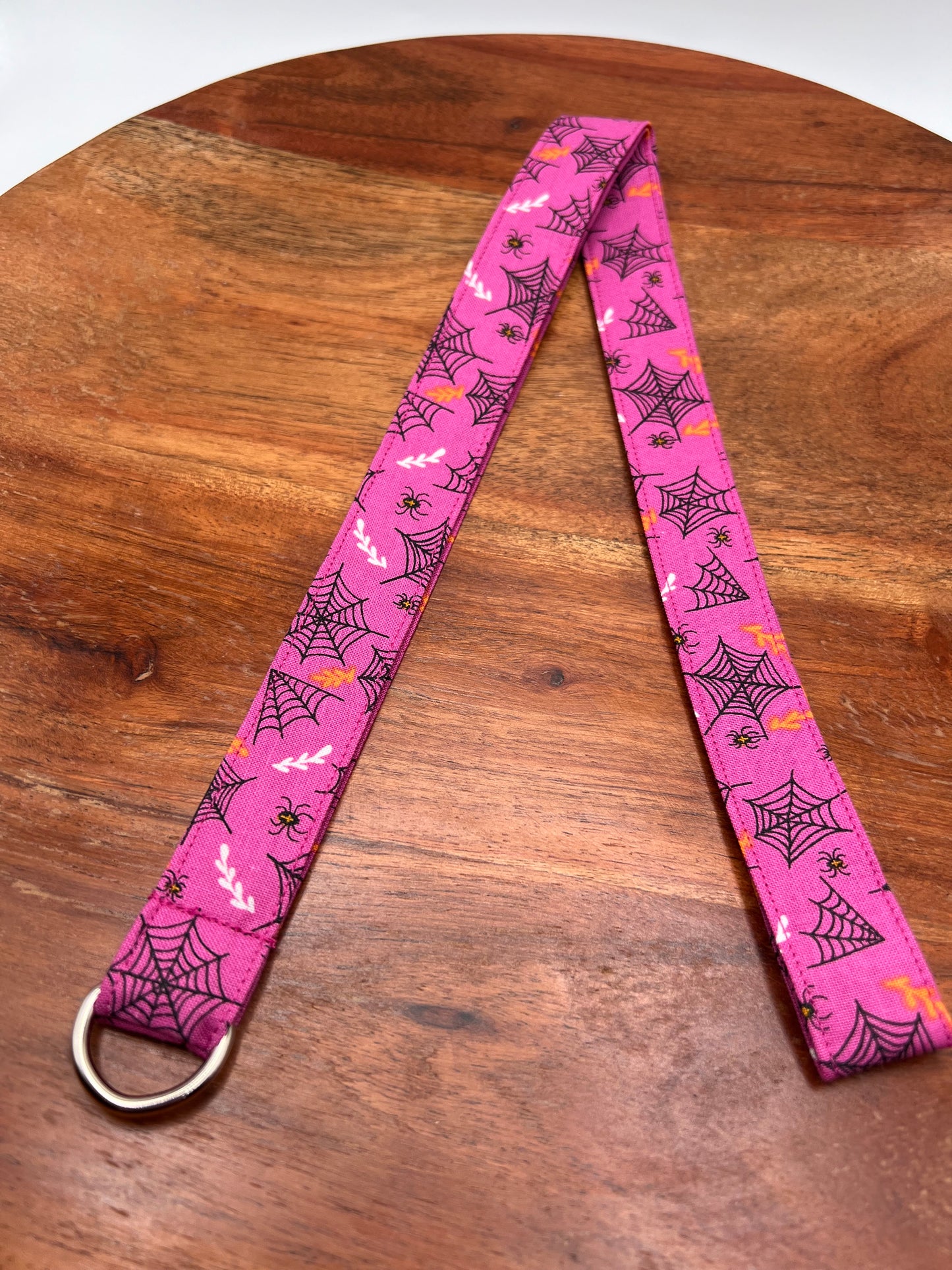 Magenta Spiderweb Lanyard