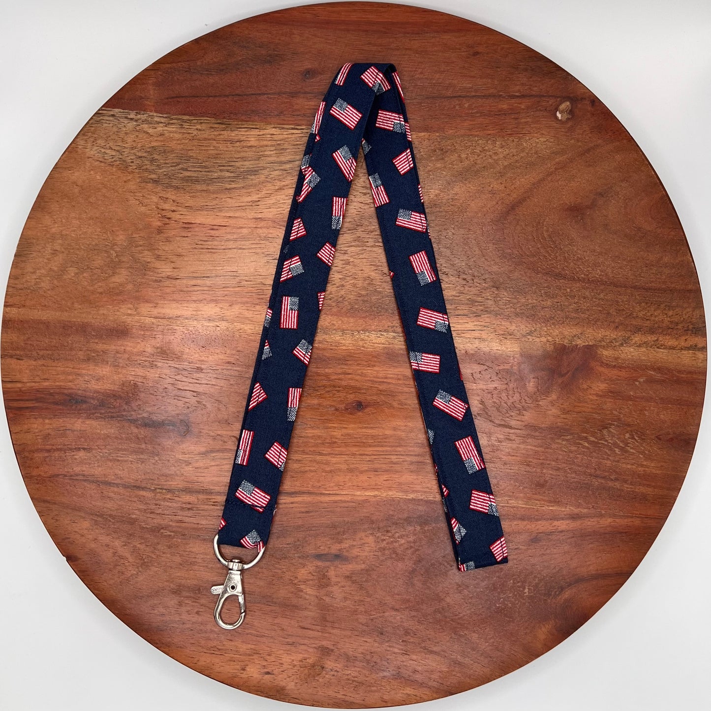 Blue American Flags Lanyards