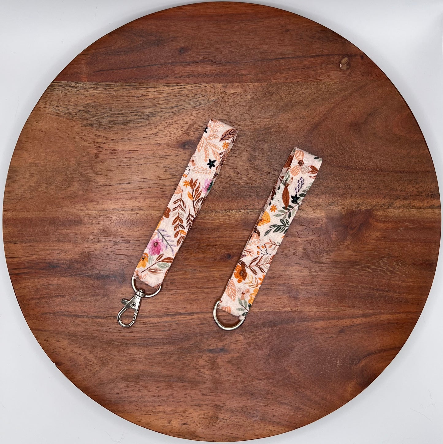 Peach Fall Floral Lanyard