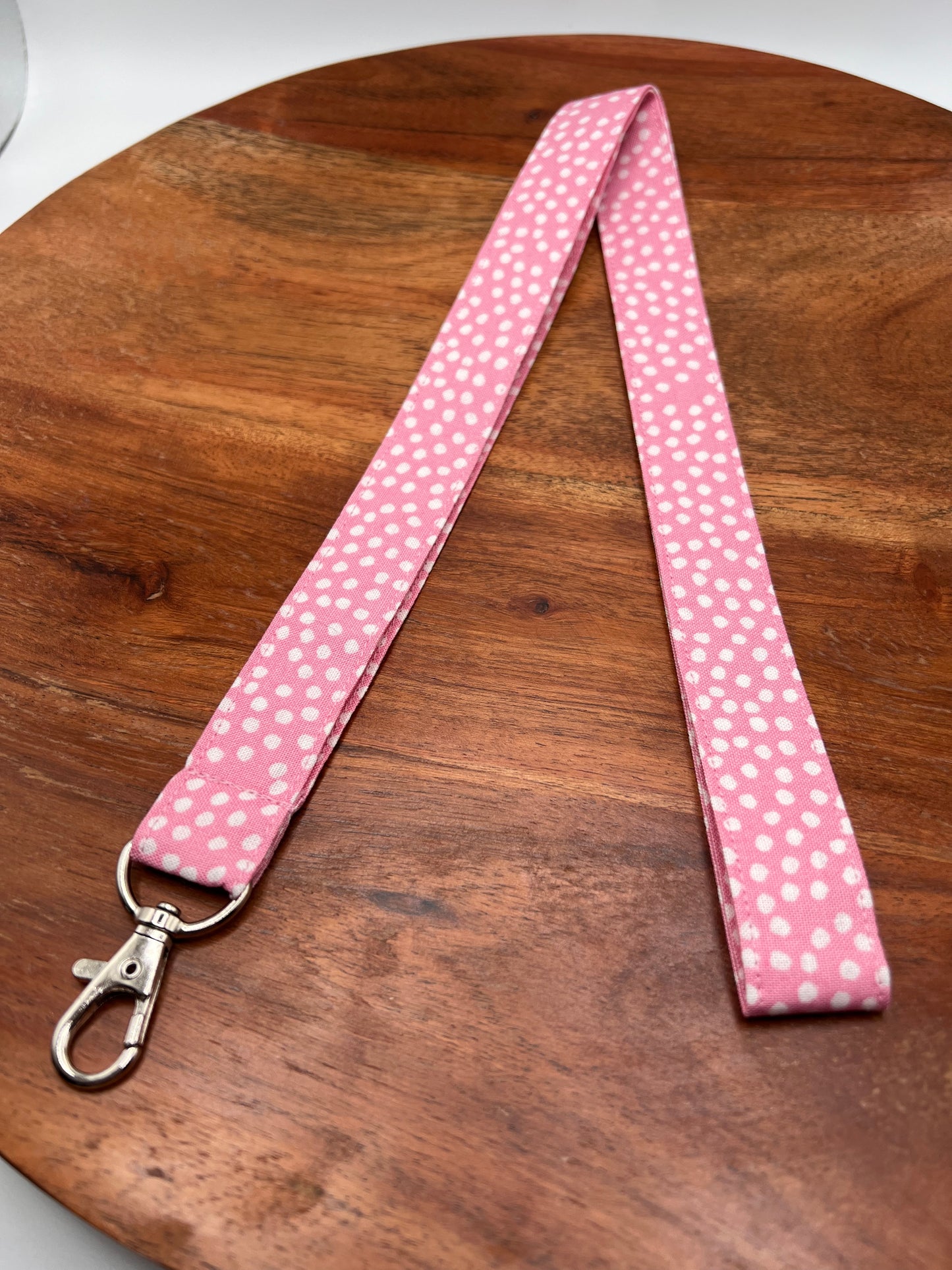 Pink Polka Dot Lanyards