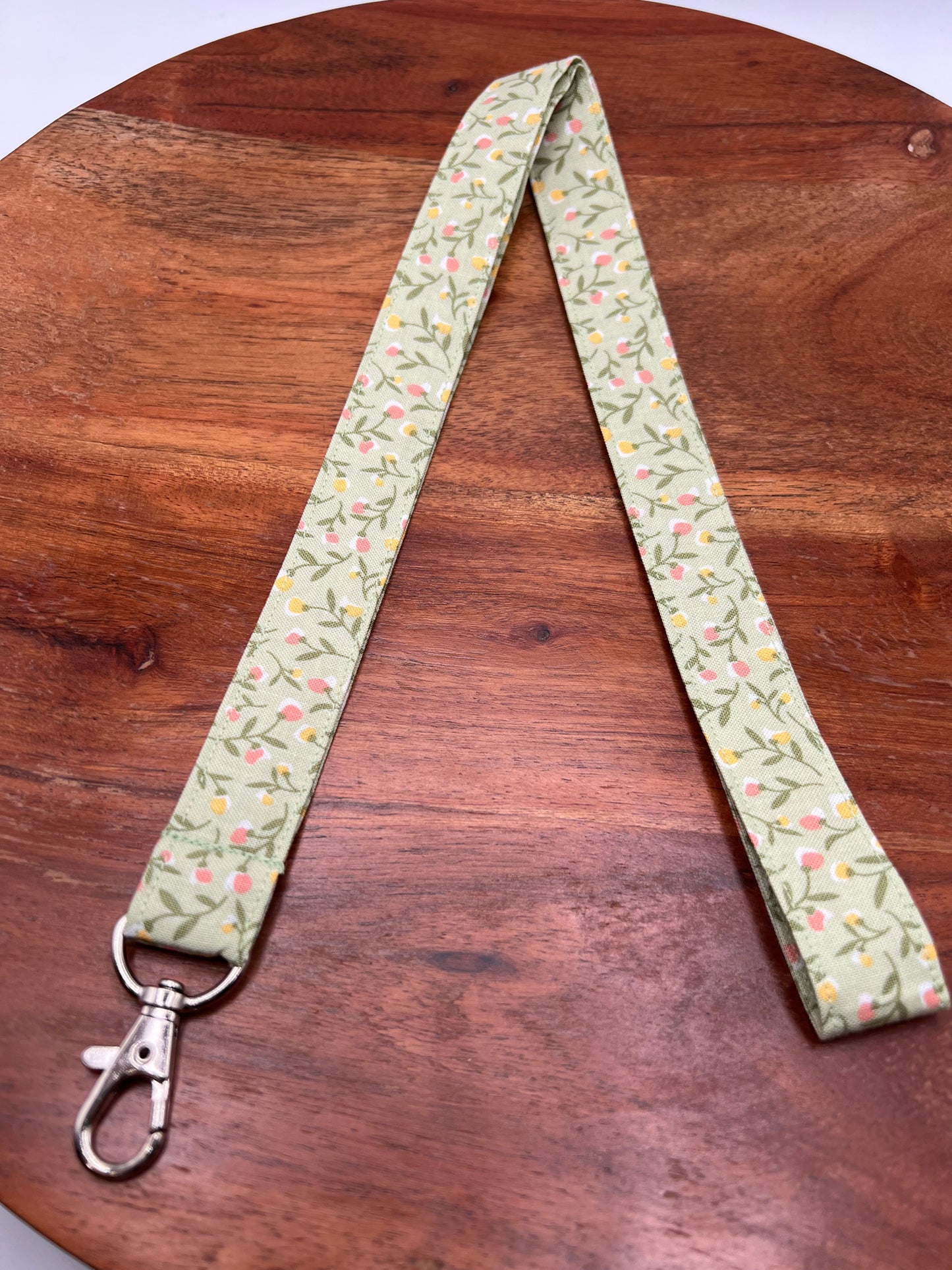 Sweet Pea Floral Lanyard