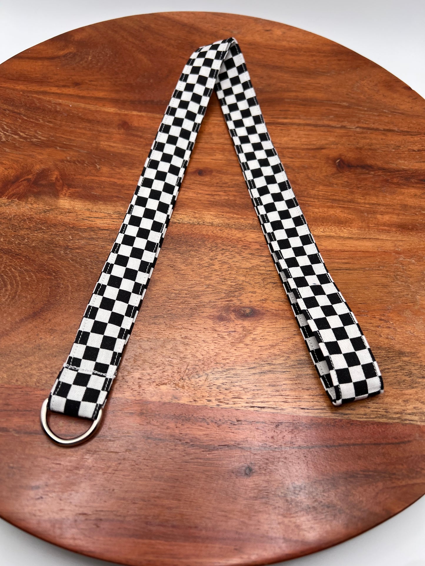 Black and White Checker Lanyards