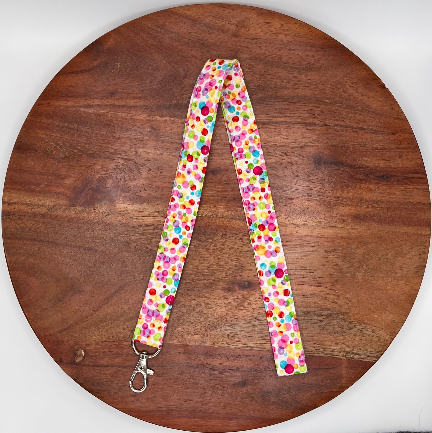 Rainbow Polka Dot Lanyards