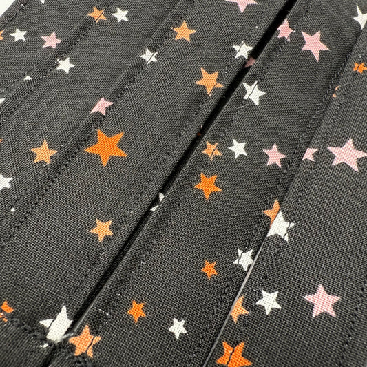 Black, Pink, and Orange Halloween Stars Wristlet/Lanyard