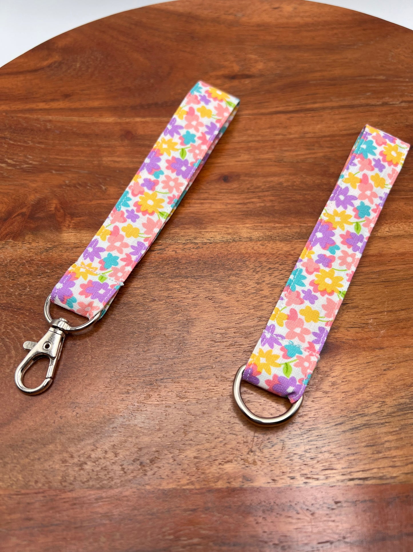 Rainbow Floral Lanyard