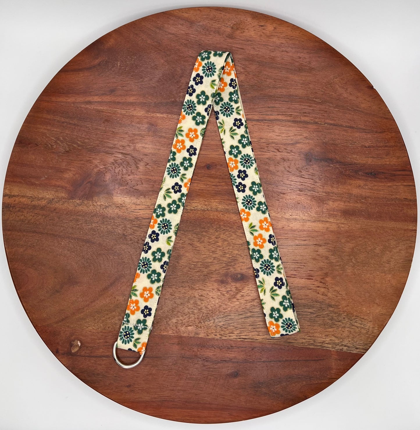 Blue, Orange, and Green Floral Lanyards