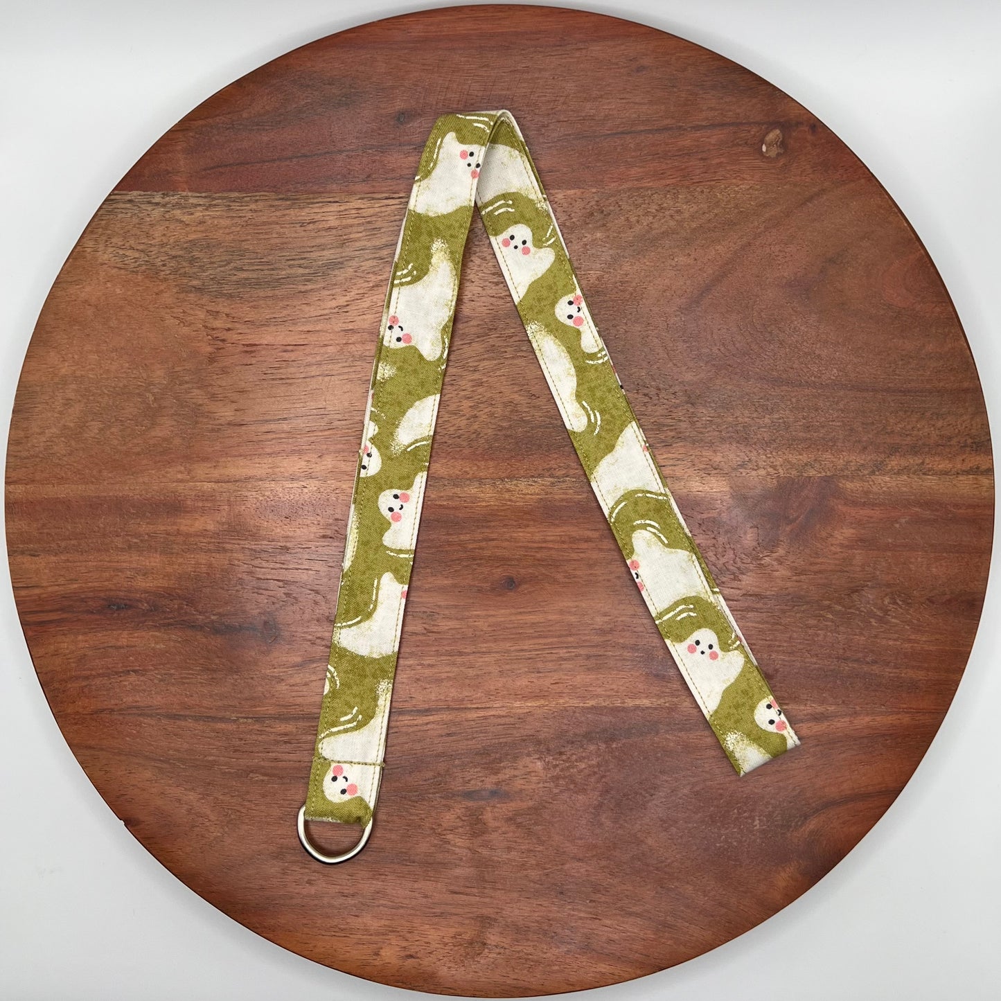 Green Happy Ghost Lanyard