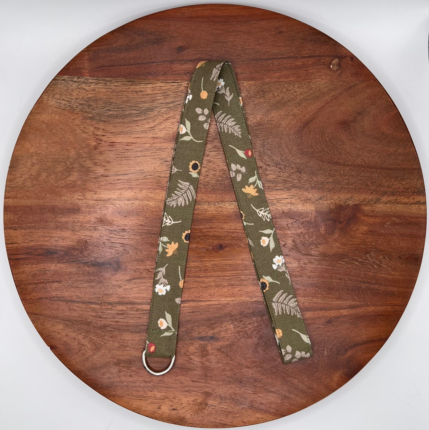 Olive Fall Floral Lanyard