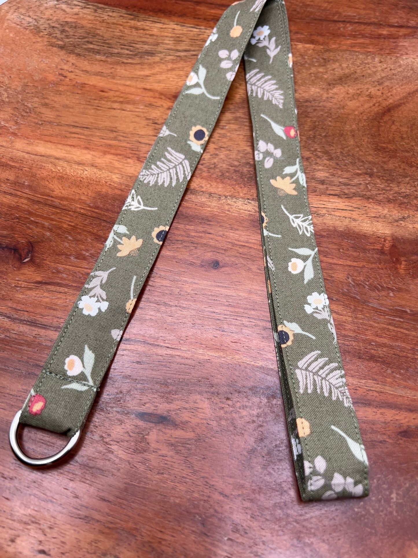 Olive Fall Floral Lanyard