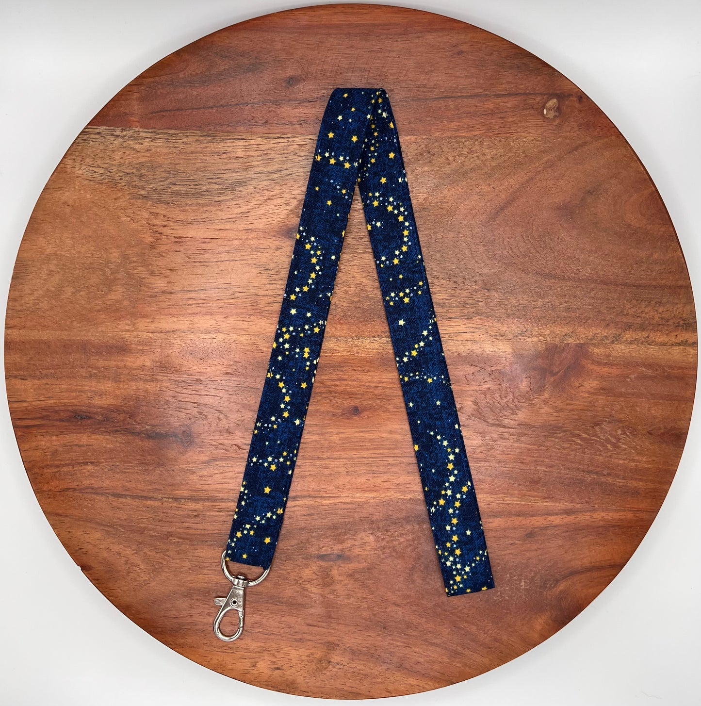 Blue and Yellow Star Lanyard