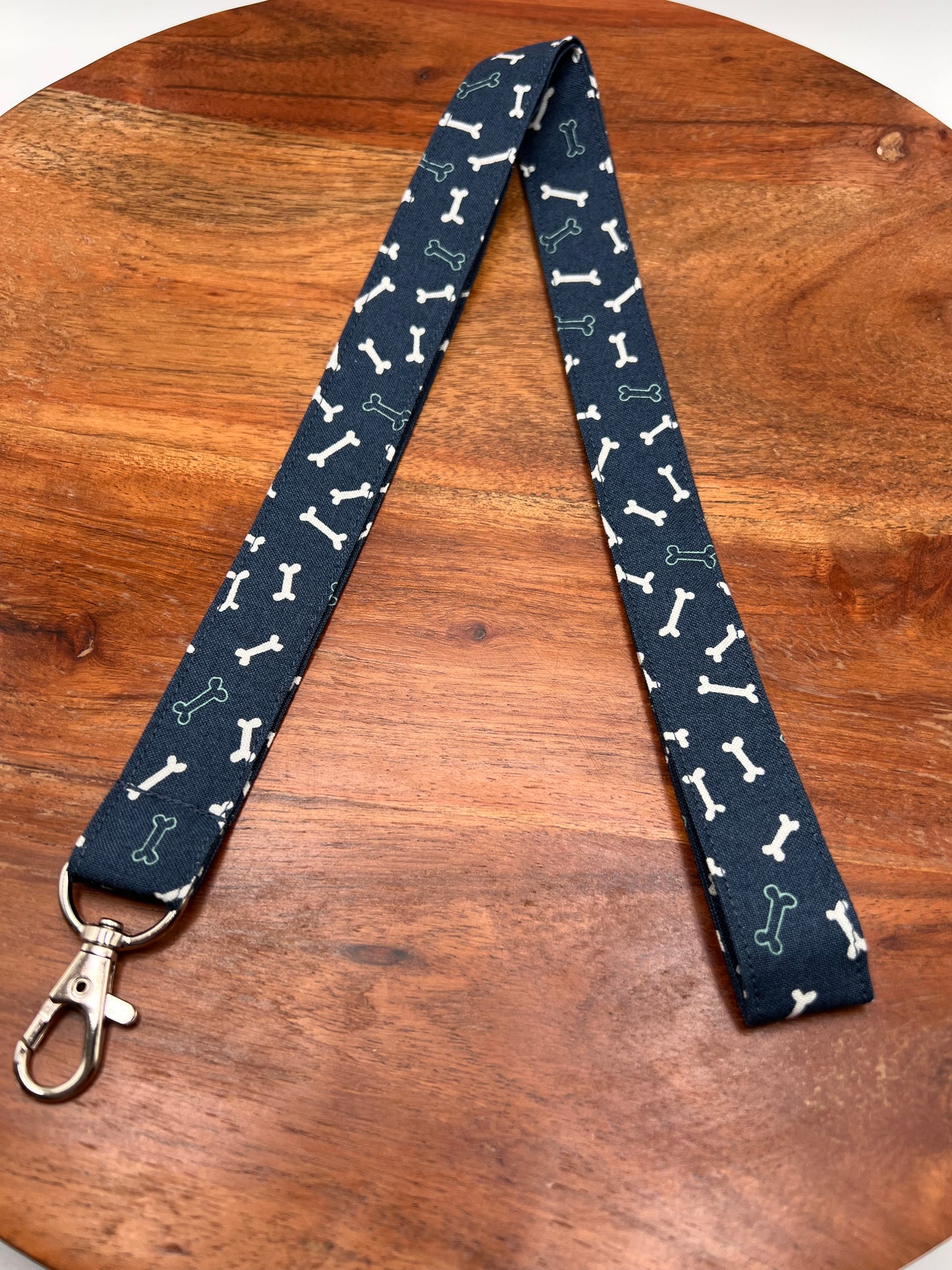 Blue Dog Bone Lanyard