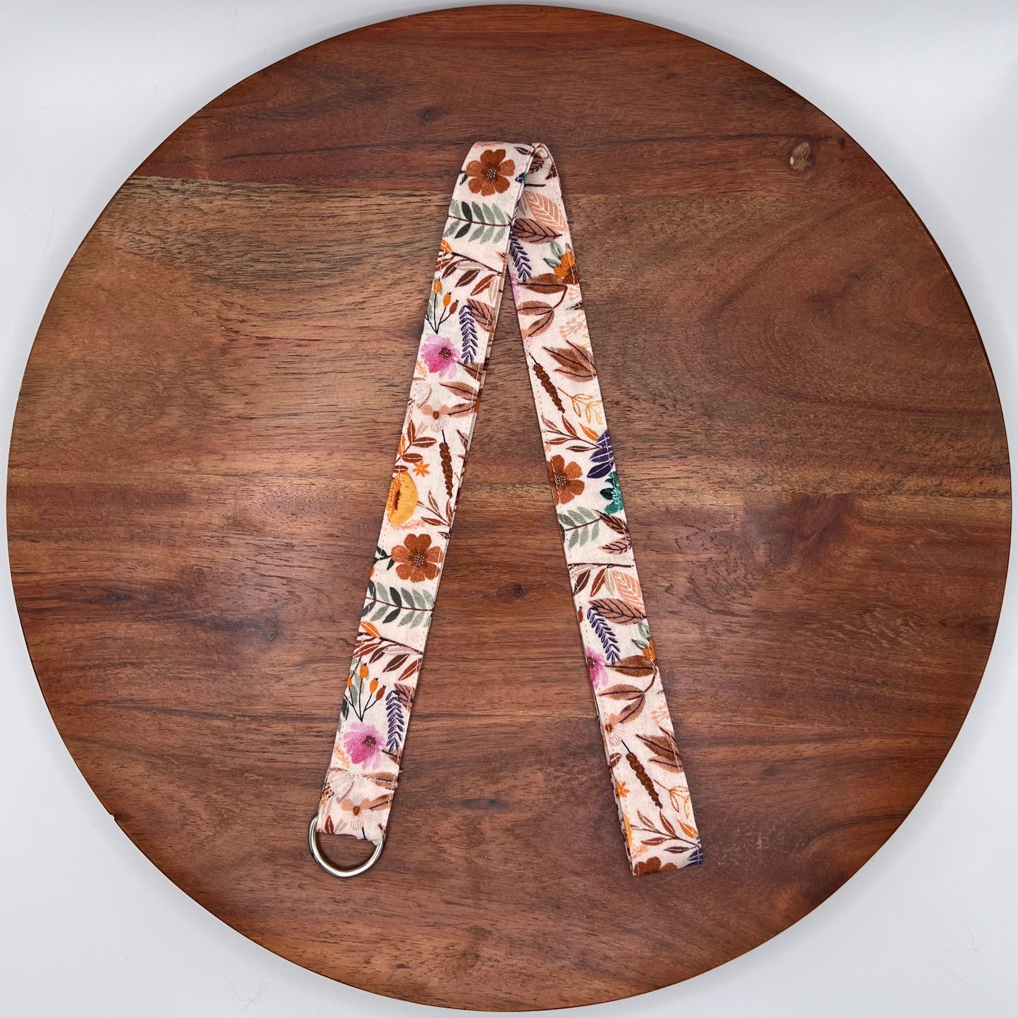 Peach Fall Floral Lanyard