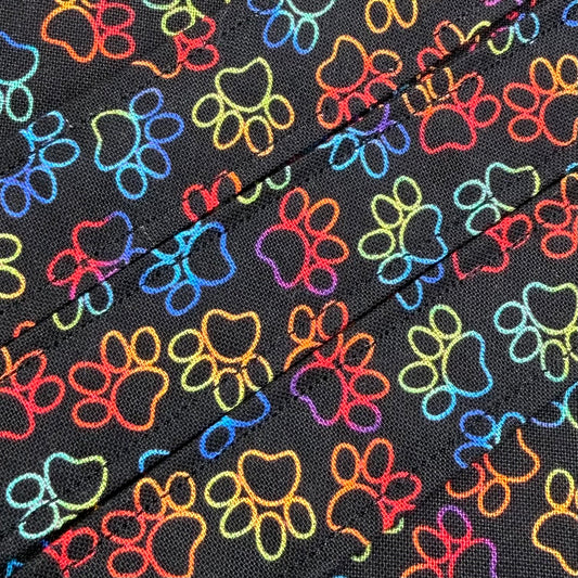 Rainbow Paw Print Wristlet/Lanyard