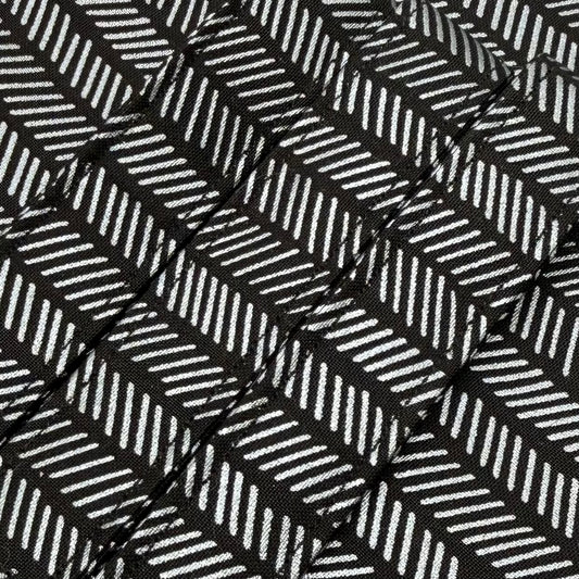 Black and Silver Lines Wristlet/Lanyard