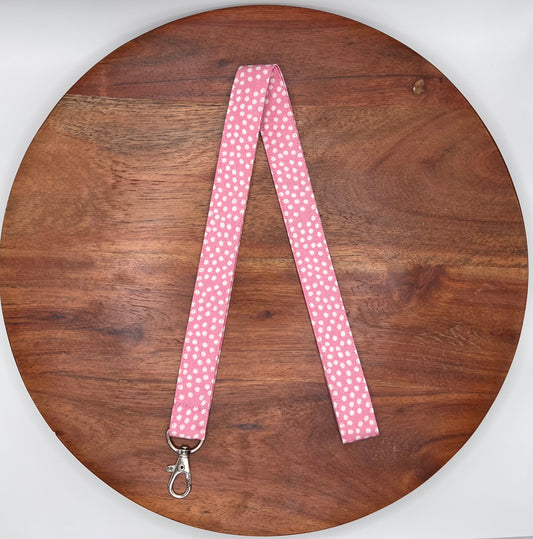 Pink Polka Dot Lanyards