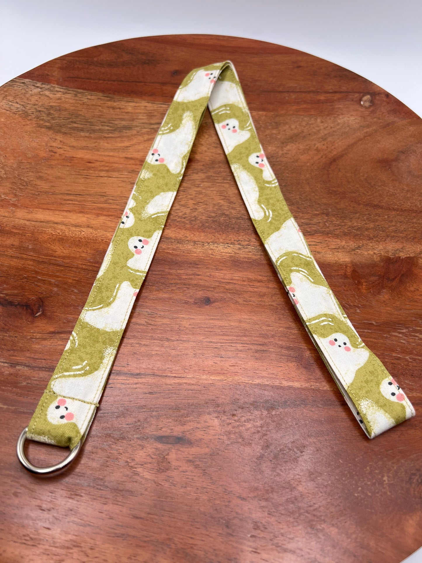 Green Happy Ghost Lanyard