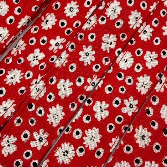 Red Vintage Floral Wristlet/Lanyard