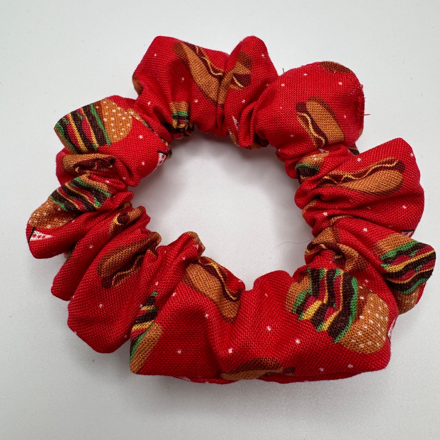 Burgers and Hot Dogs Scrunchie