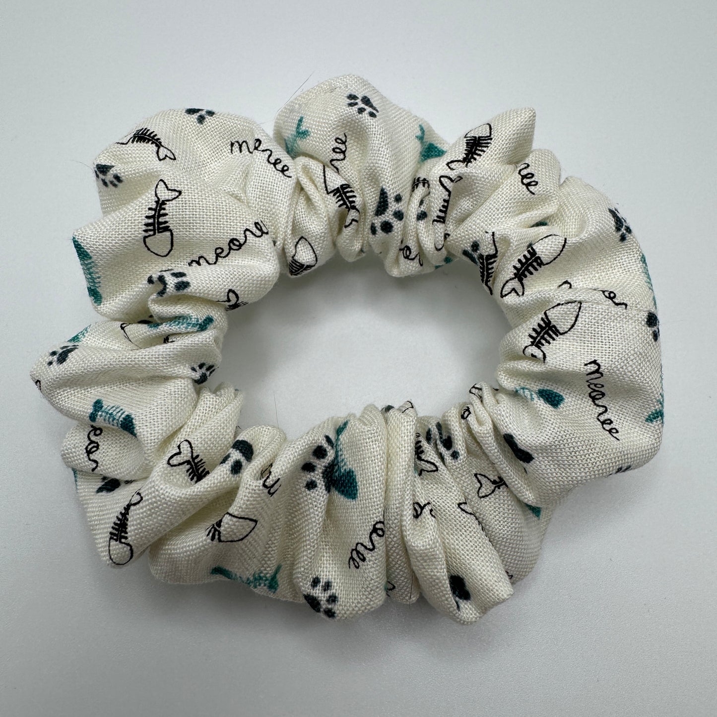 White Cat Scrunchie
