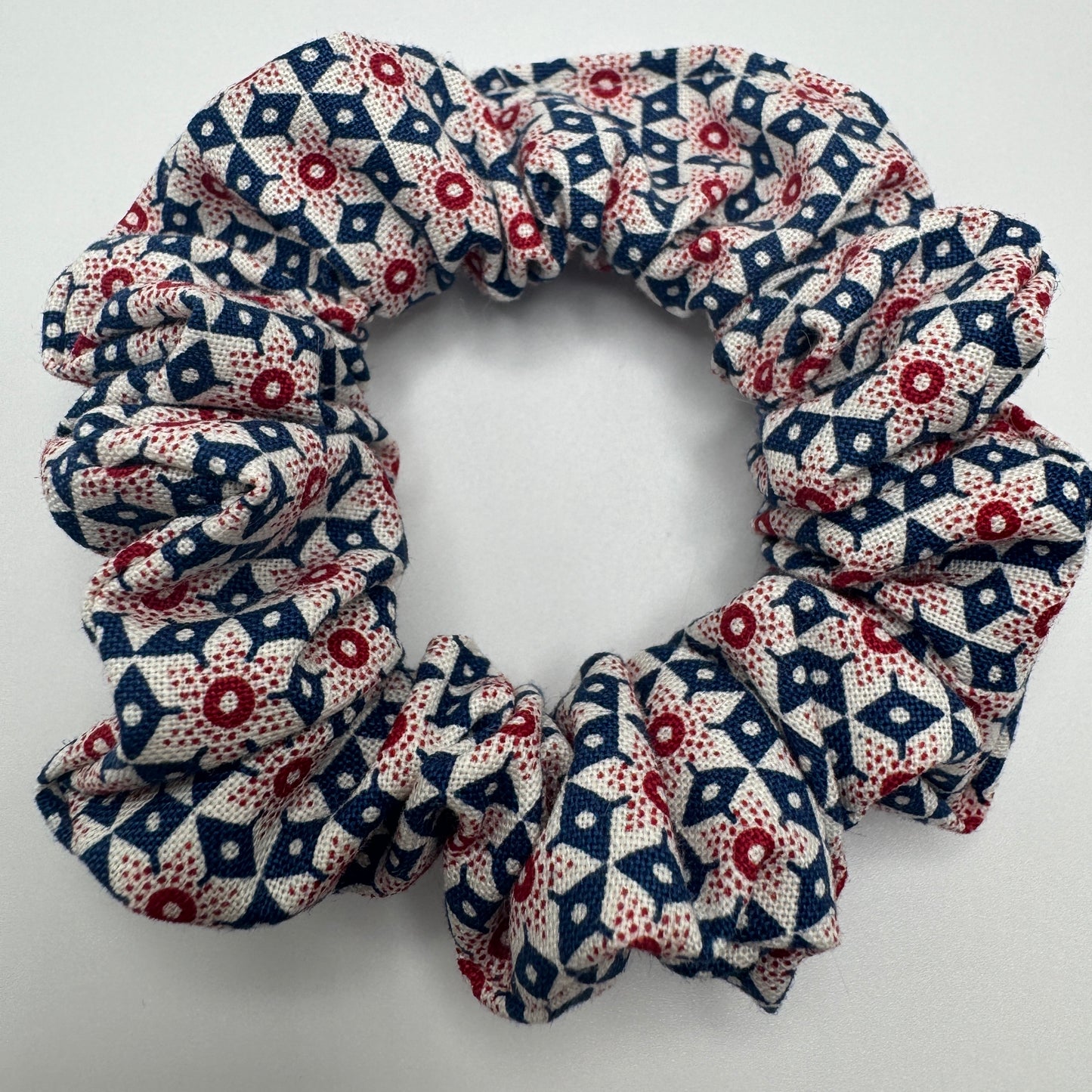 Patriotic Quilt Star Scrunchie