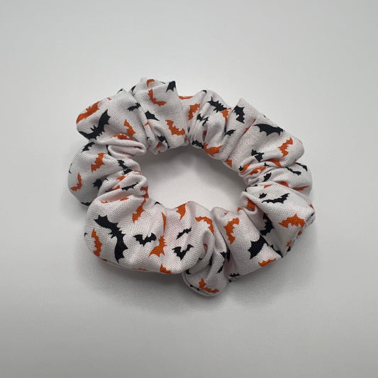 Black and Orange Bats Scrunchie