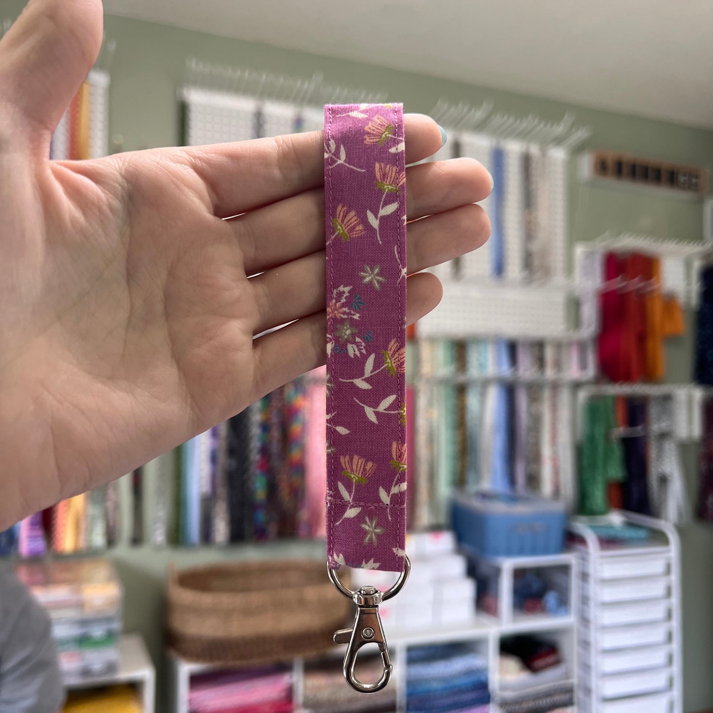 Purple Wildflower Wristlet