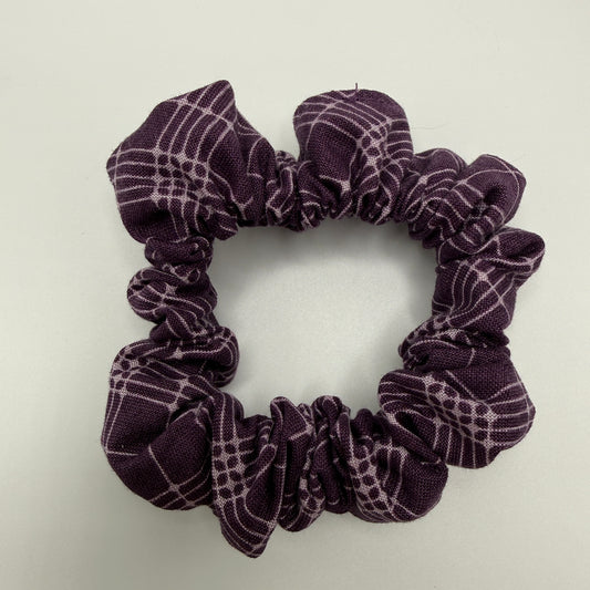Purple Plaid Scrunchie