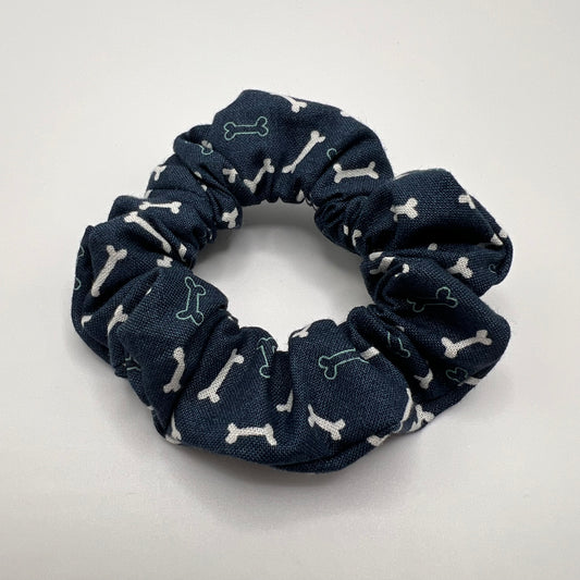 Blue Dog Bone Scrunchie