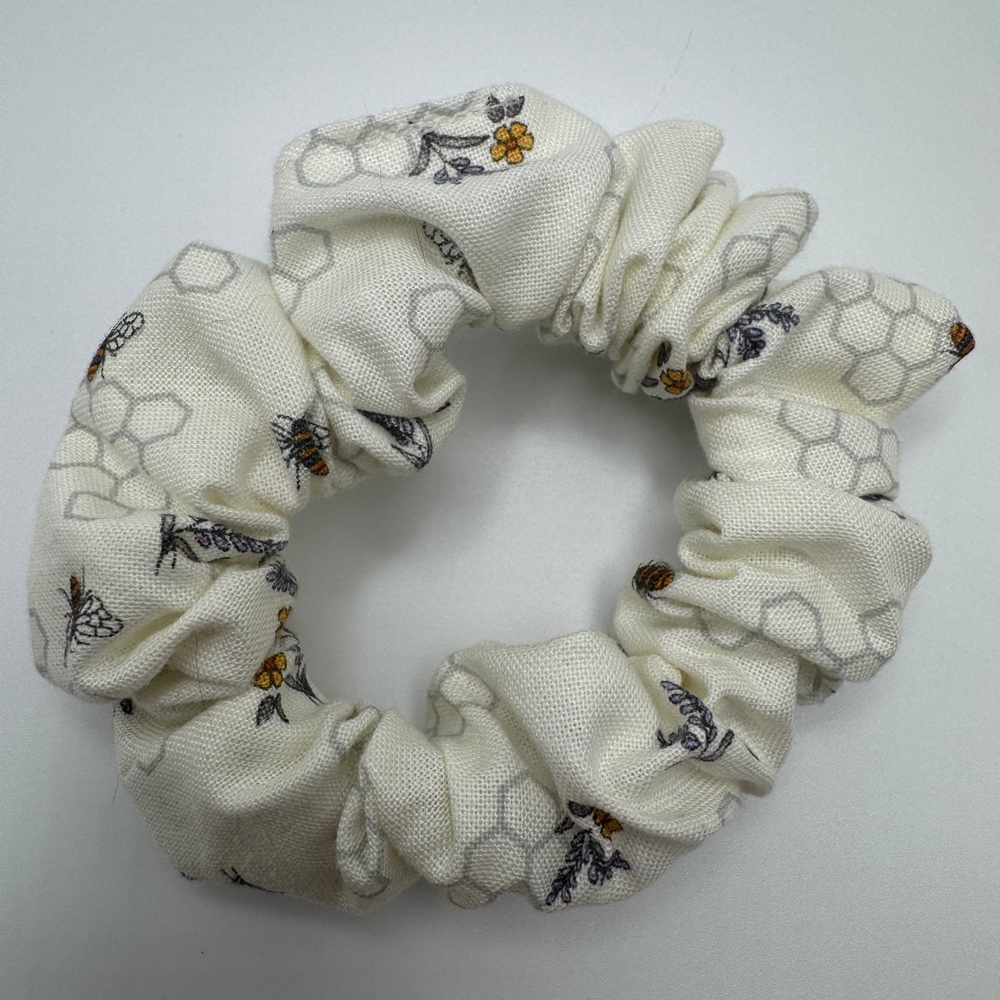Bees and Lavender Scrunchie