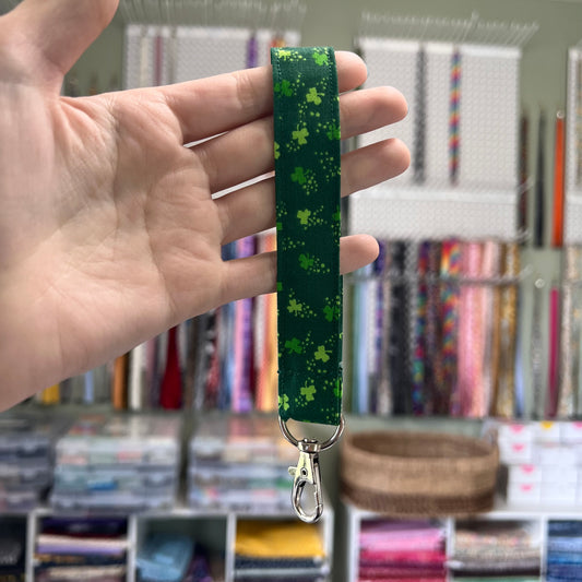 Green Shamrock Wristlet