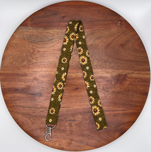 Olive Sunflower Lanyard