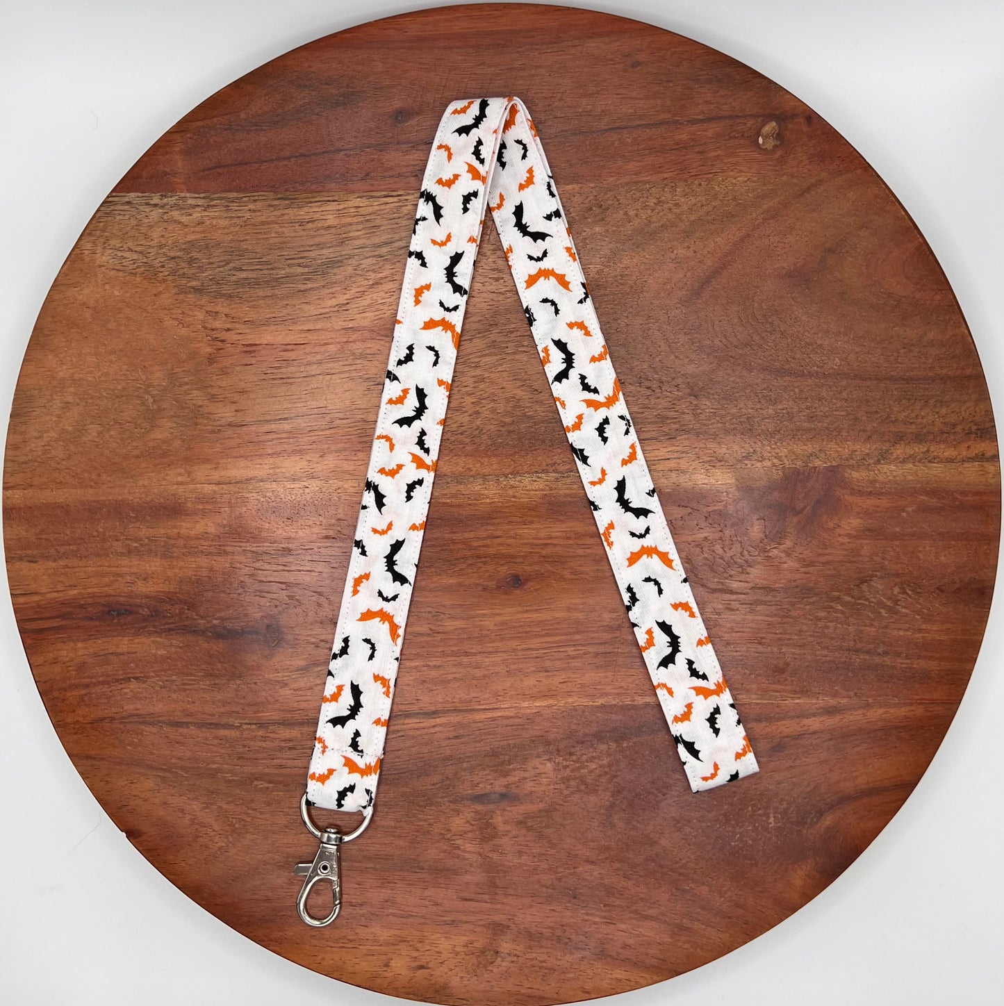 Black and Orange Bats Lanyard