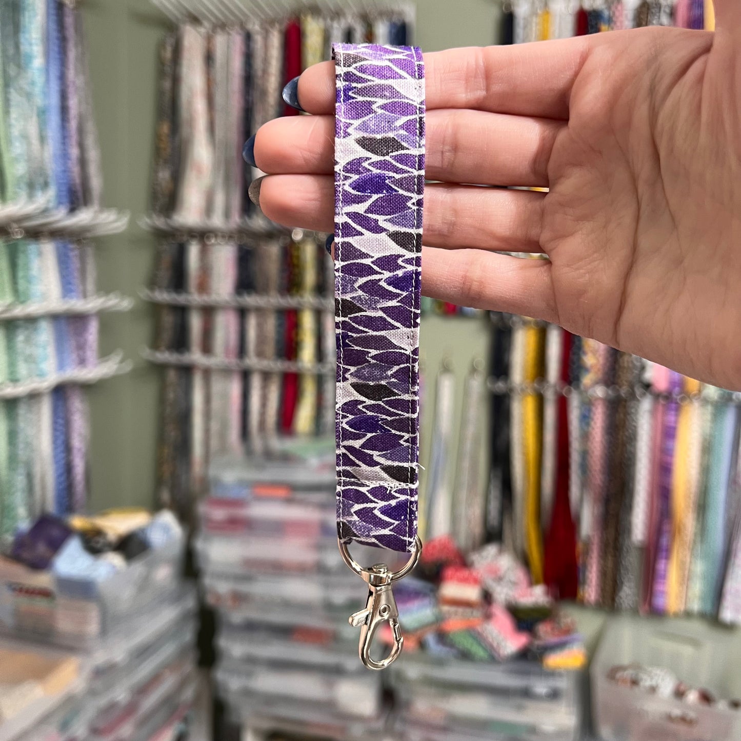 Purple Scales Wristlet