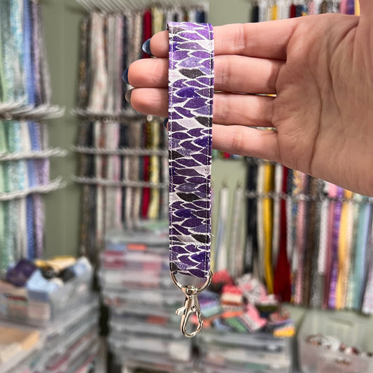 Purple Scales Wristlet