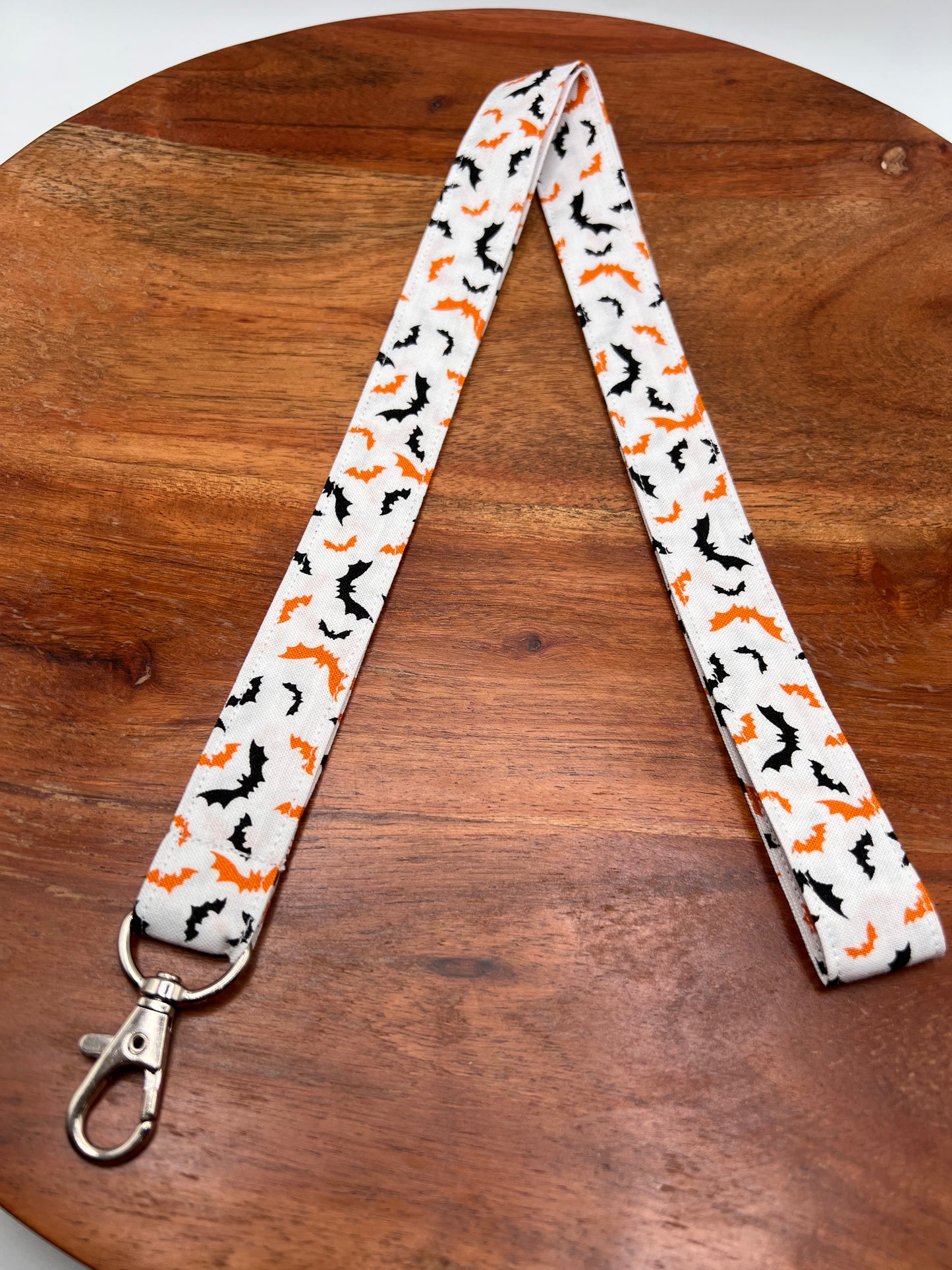 Black and Orange Bats Lanyard