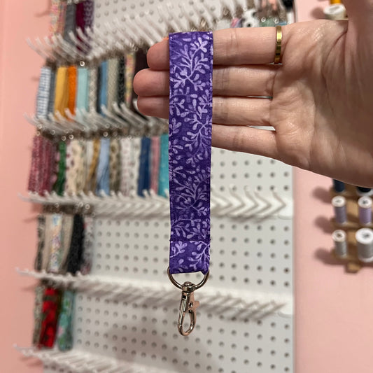 Big Purple Vines Wristlet